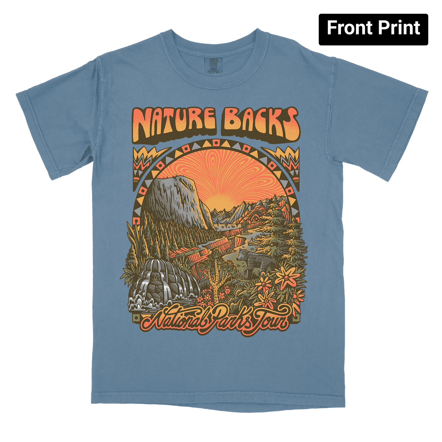 National Parks Tour (Fog) - Front Print